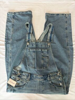 Lucky Brand Barrel Leg Overalls in Stay Out Wash Size S NWT